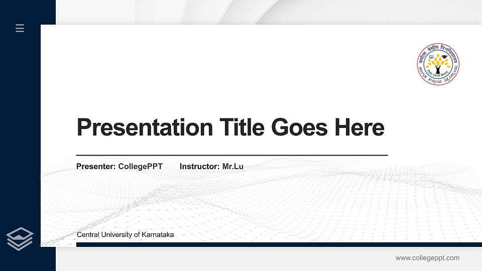 Central University of Karnataka Thesis Proposal/Graduation Defense PPT Template16:9 ratio PPT effect preview image