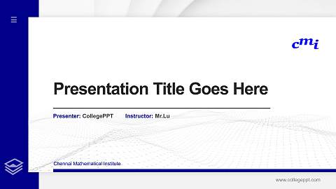 Chennai Mathematical Institute Thesis Proposal/Graduation Defense PPT Template