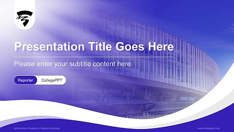 Amsterdam University of Applied Sciences Lecture Sharing and Networking Event PPT Template