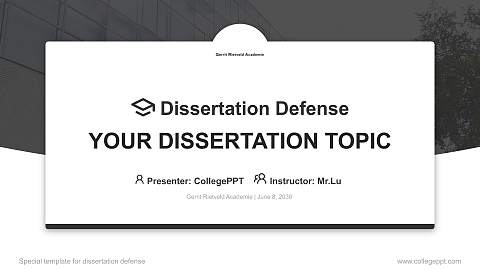 Gerrit Rietveld Academie Graduation Thesis Defense PPT Template