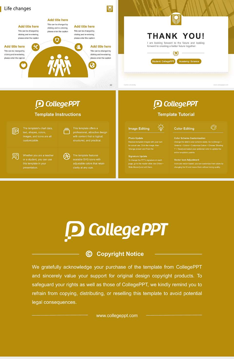 Curtin University National Scholarship Defense PPT Template4:3 ratio PPT effect preview image4