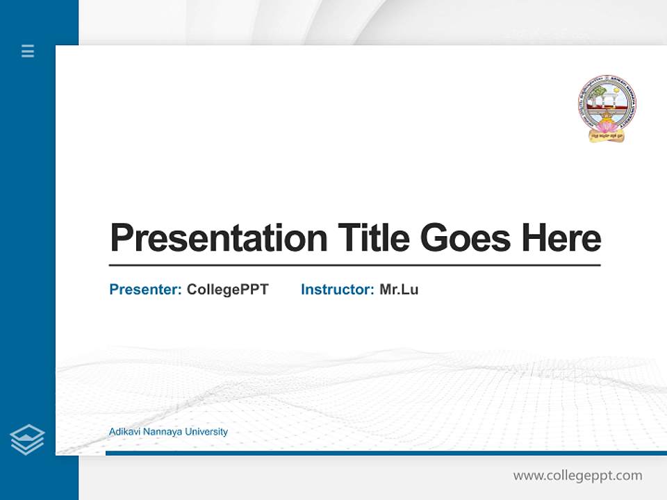 Adikavi Nannaya University Thesis Proposal/Graduation Defense PPT Template4:3 ratio PPT effect preview image5