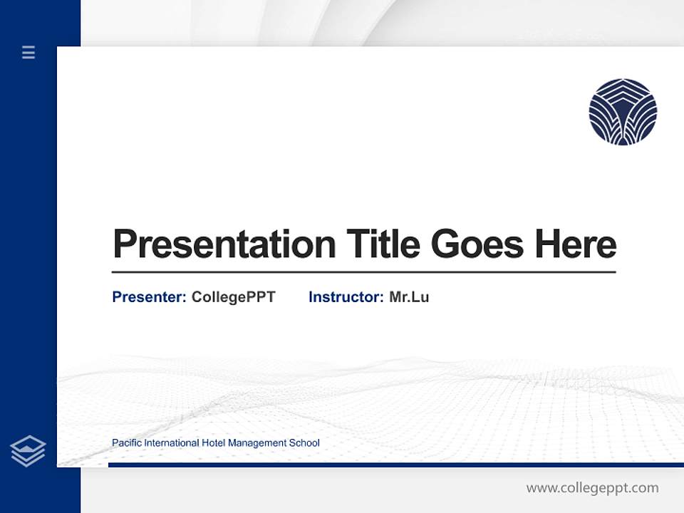 Pacific International Hotel Management School Thesis Proposal/Graduation Defense PPT Template4:3 ratio PPT effect preview image5