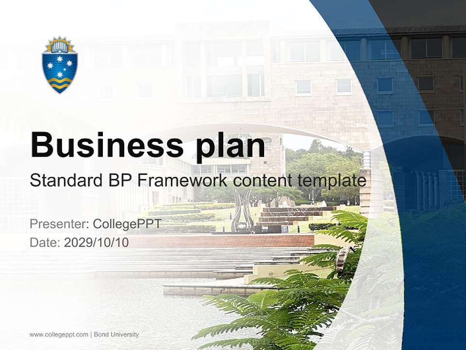 Bond University Competition/Entrepreneurship Contest PPT Template4:3 ratio PPT effect preview image9