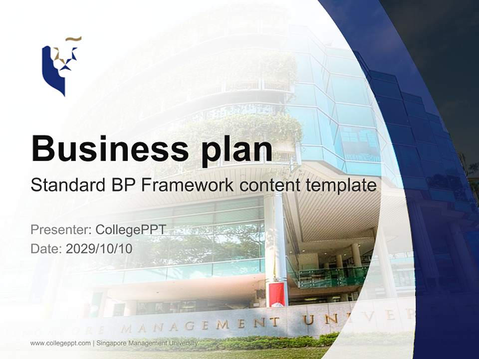Singapore Management University Competition/Entrepreneurship Contest PPT Template4:3 ratio PPT effect preview image9