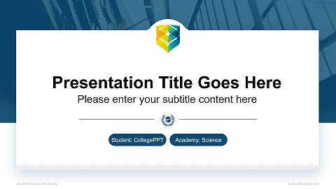 Southern Cross University National Scholarship Defense PPT Template