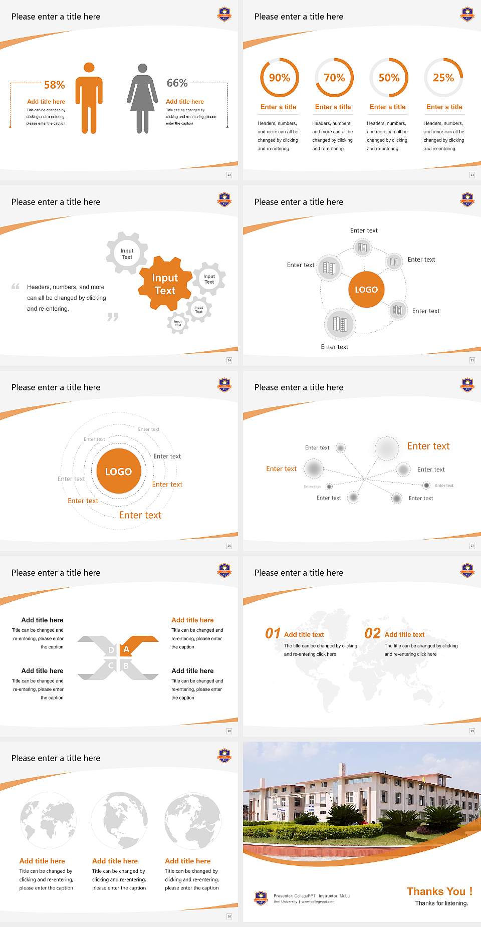 Arni University Course/Courseware Creation PPT Template4:3 ratio PPT effect preview image4