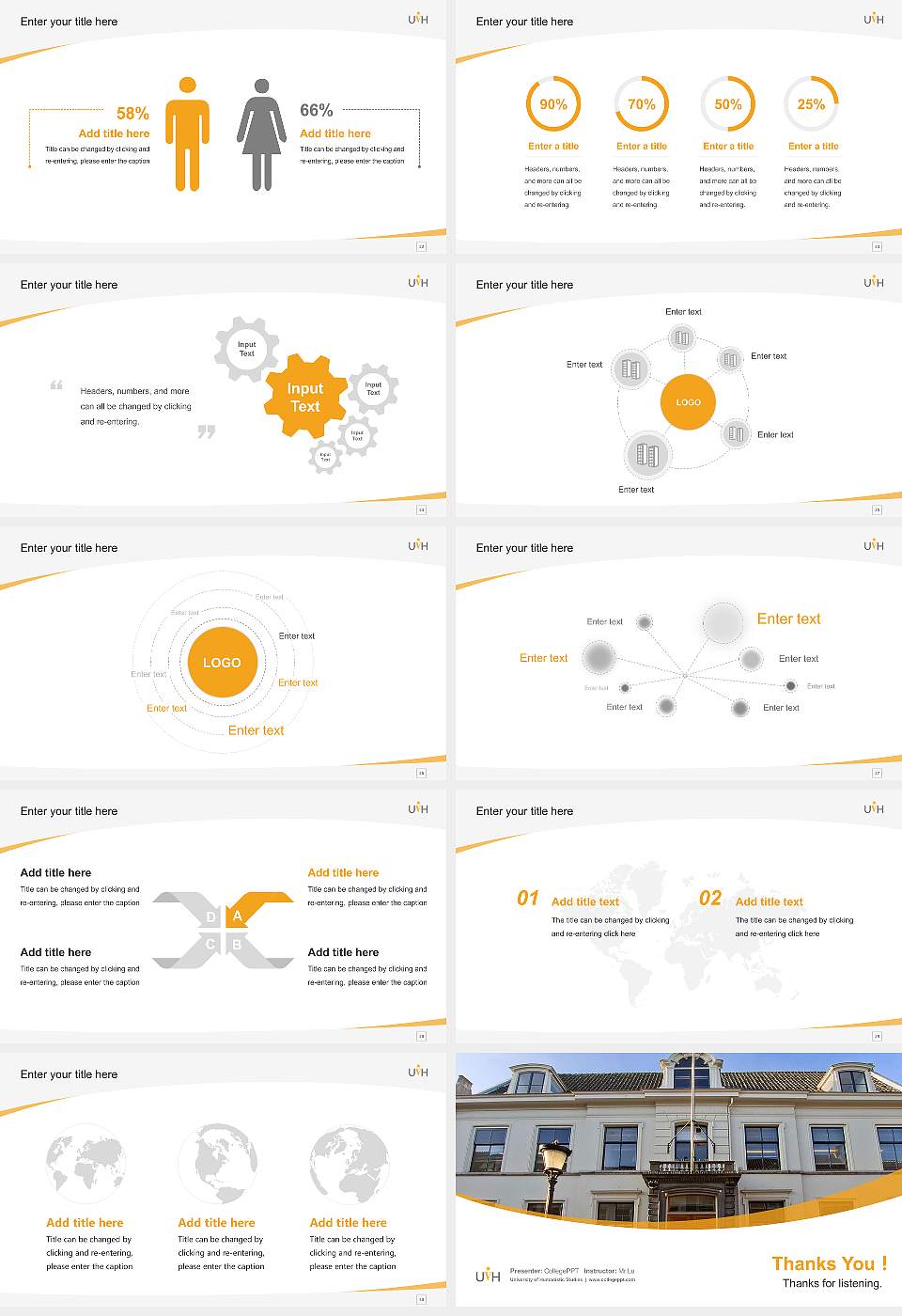 University of Humanistic Studies Course/Courseware Creation PPT Template16:9 ratio PPT effect preview image4