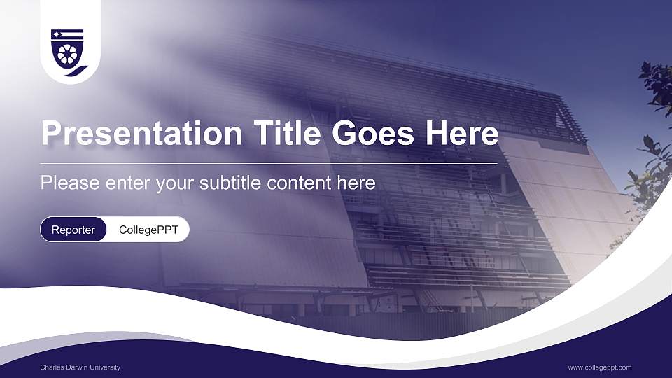 Charles Darwin University Lecture Sharing and Networking Event PPT Template16:9 ratio PPT effect preview image