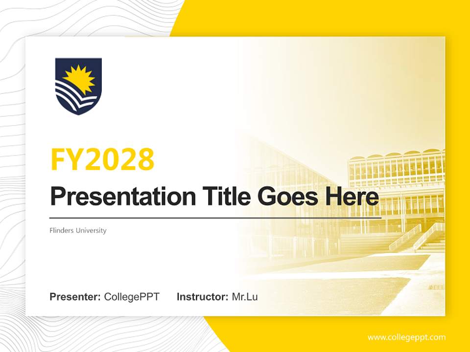 Flinders University Academic Presentation/Research Findings Report PPT Template4:3 ratio PPT effect preview image5