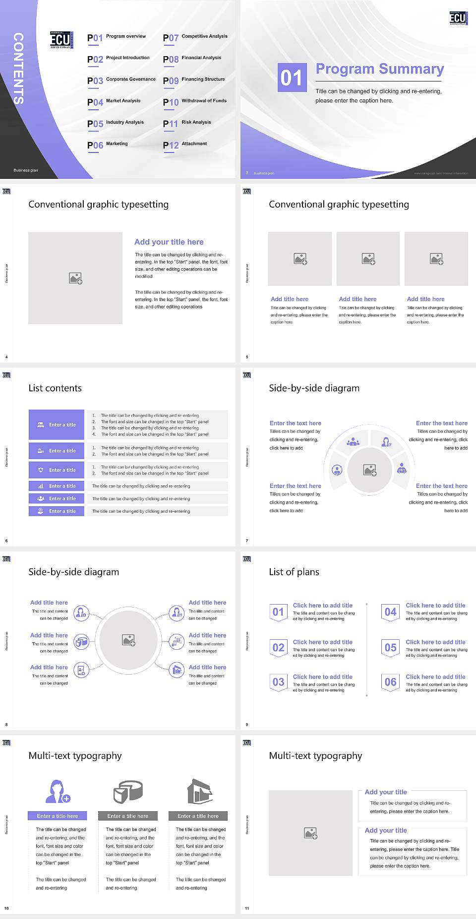 Edith Cowan University Competition/Entrepreneurship Contest PPT Template4:3 ratio PPT effect preview image2
