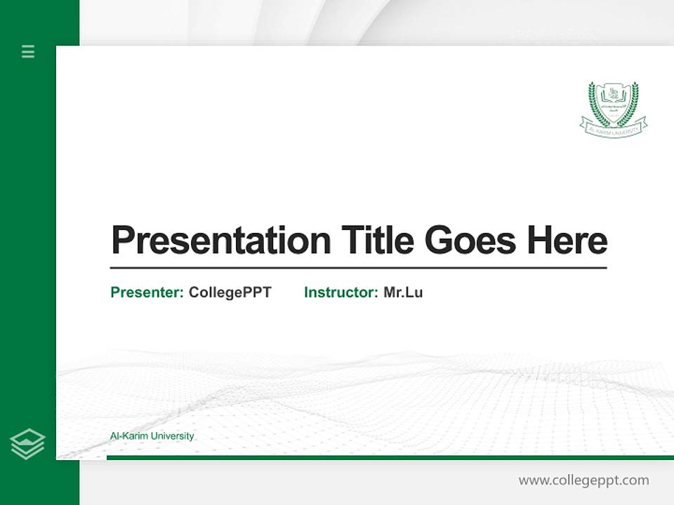 Al-Karim University Thesis Proposal/Graduation Defense PPT Template4:3 ratio PPT effect preview image5