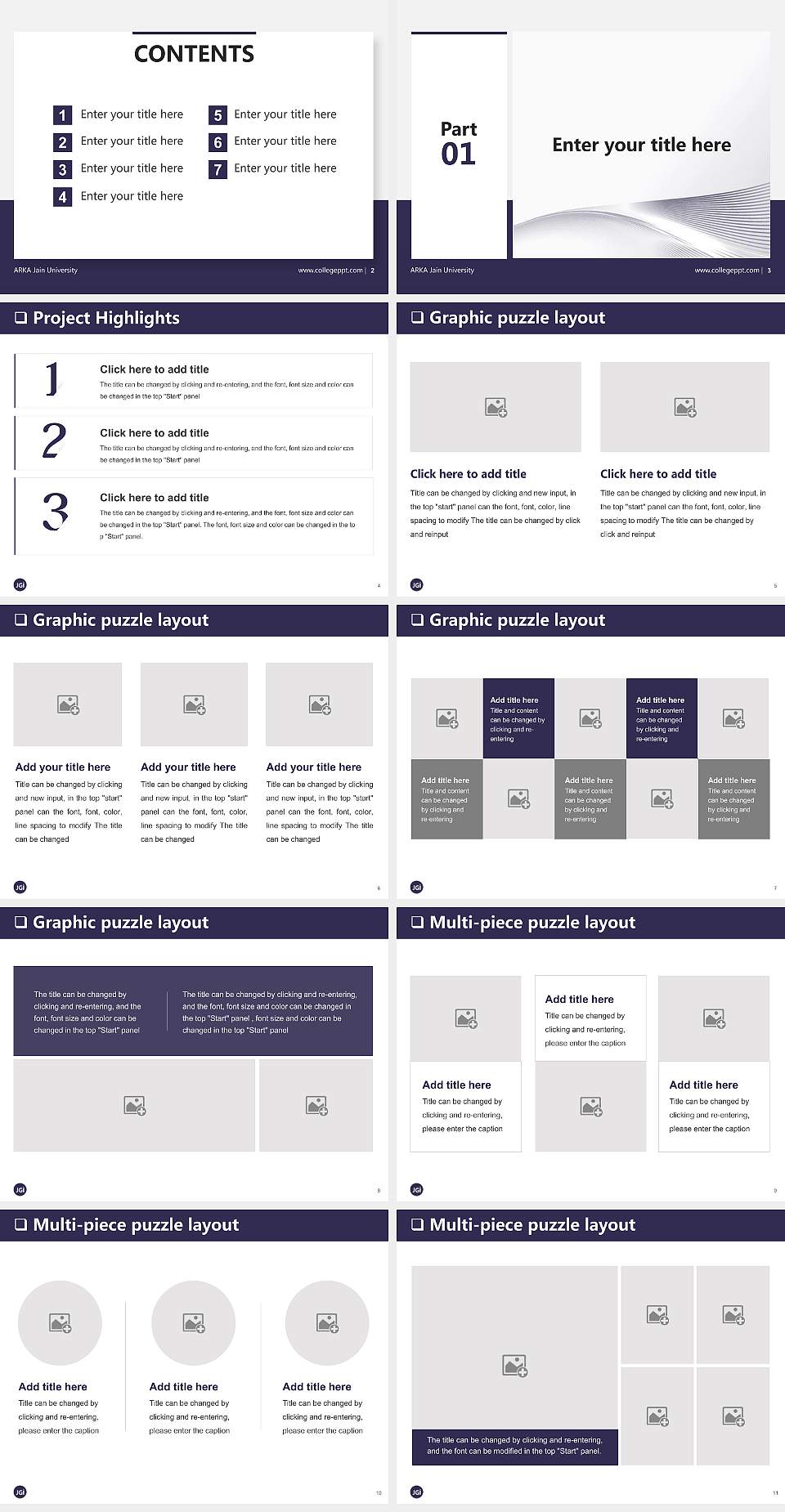 ARKA Jain University General Purpose PPT Template4:3 ratio PPT effect preview image2