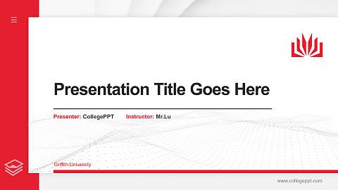 Griffith University Thesis Proposal/Graduation Defense PPT Template