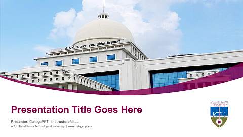 A.P.J. Abdul Kalam Technological University Course/Courseware Creation PPT Template