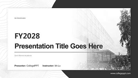 Gerrit Rietveld Academie Academic Presentation/Research Findings Report PPT Template
