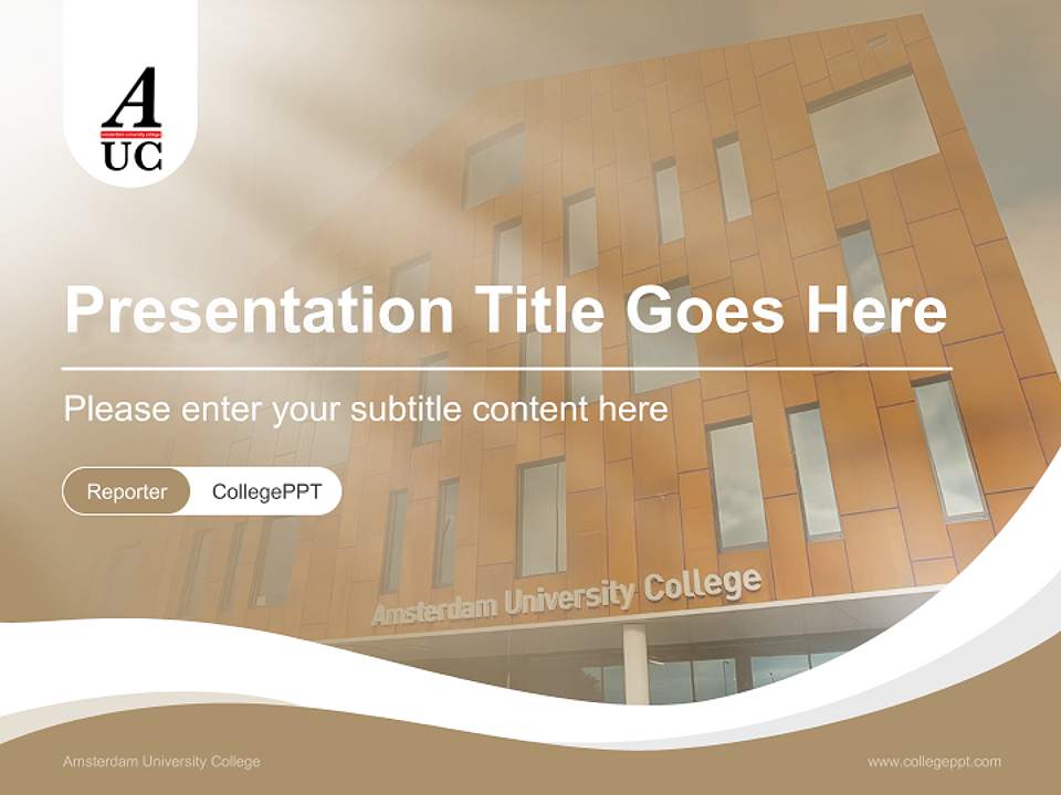 Amsterdam University College Lecture Sharing and Networking Event PPT Template4:3 ratio PPT effect preview image4