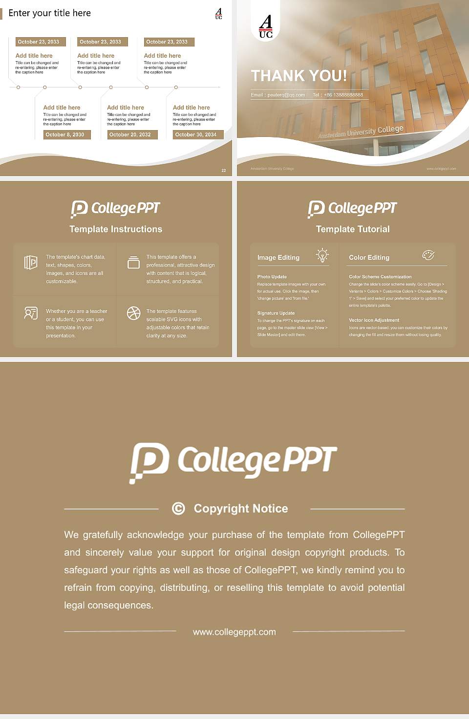Amsterdam University College Lecture Sharing and Networking Event PPT Template4:3 ratio PPT effect preview image4
