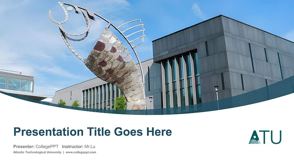 Atlantic Technological University Course/Courseware Creation PPT Template16:9 ratio PPT effect preview image