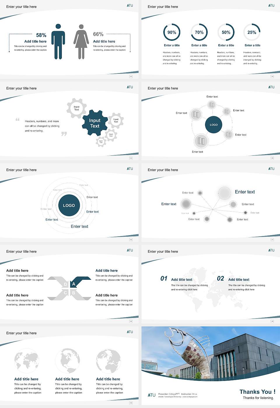 Atlantic Technological University Course/Courseware Creation PPT Template16:9 ratio PPT effect preview image4