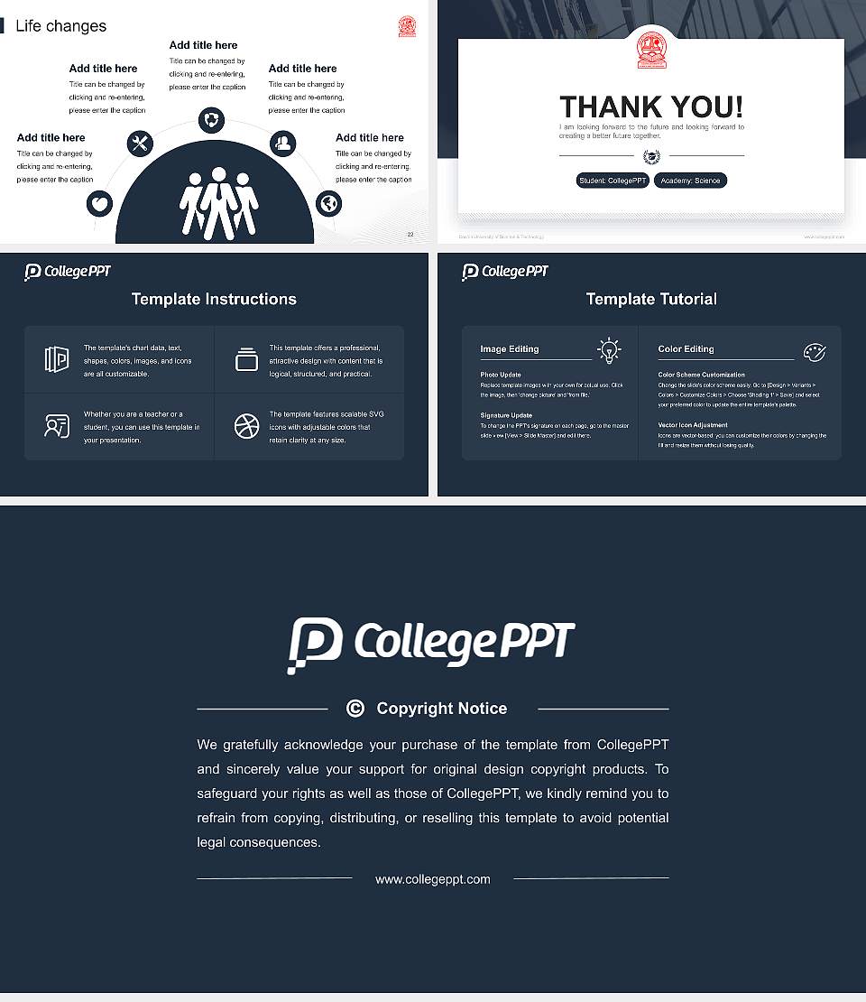 Cochin University of Science & Technology National Scholarship Defense PPT Template16:9 ratio PPT effect preview image4