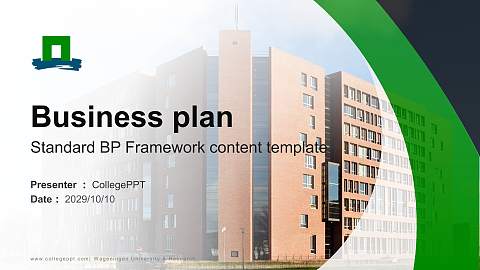 Wageningen University & Research Competition/Entrepreneurship Contest PPT Template