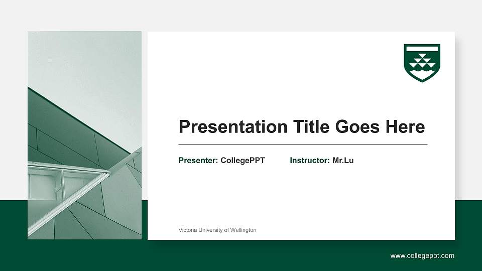 Victoria University of Wellington General Purpose PPT Template16:9 ratio PPT effect preview image