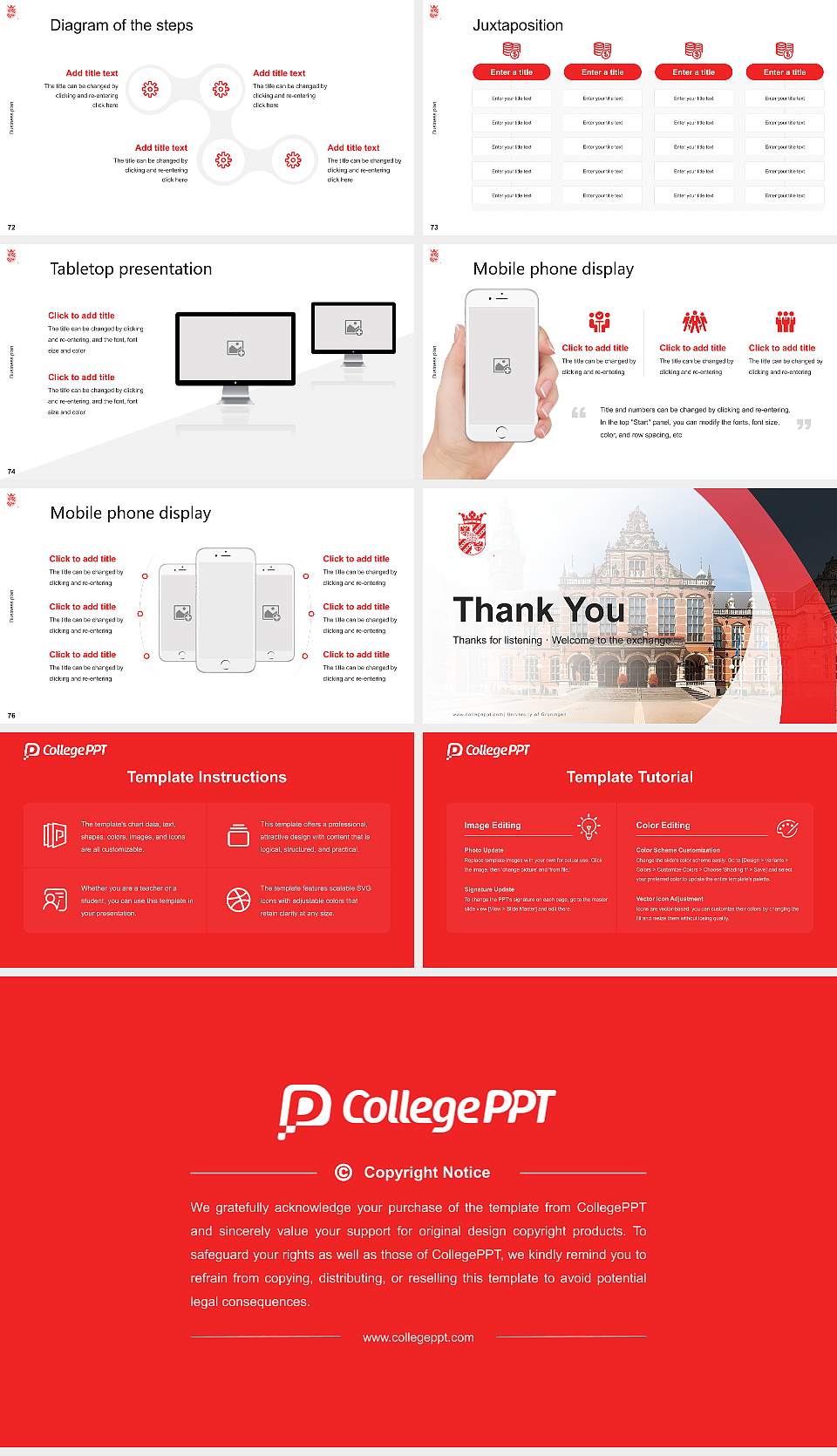University of Groningen Competition/Entrepreneurship Contest PPT Template16:9 ratio PPT effect preview image9