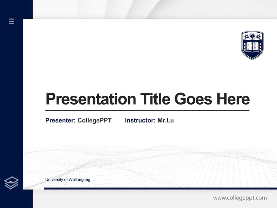 University of Wollongong Thesis Proposal/Graduation Defense PPT Template4:3 ratio PPT effect preview image5
