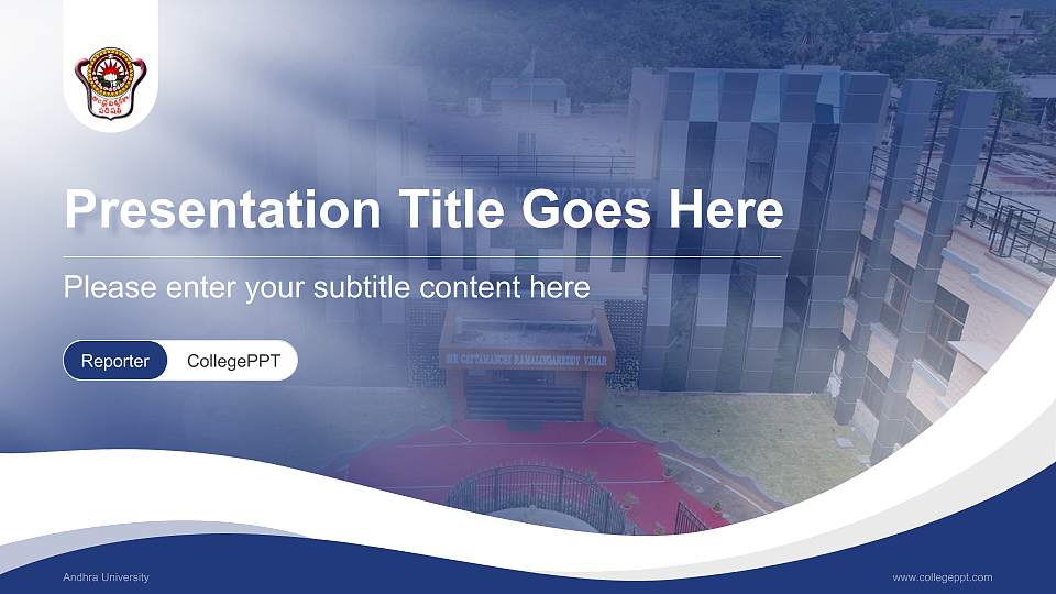 Andhra University Lecture Sharing and Networking Event PPT Template16:9 ratio PPT effect preview image