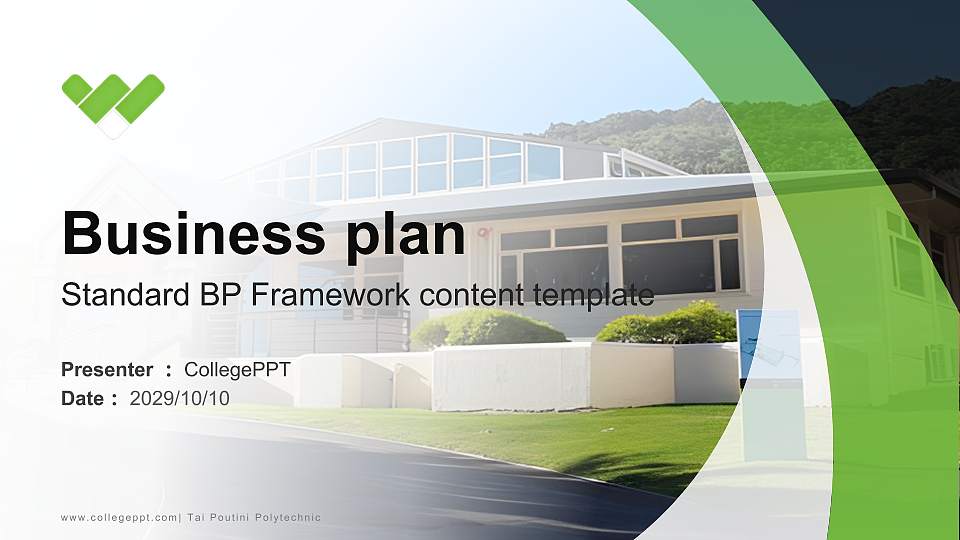 Tai Poutini Polytechnic Competition/Entrepreneurship Contest PPT Template16:9 ratio PPT effect preview image