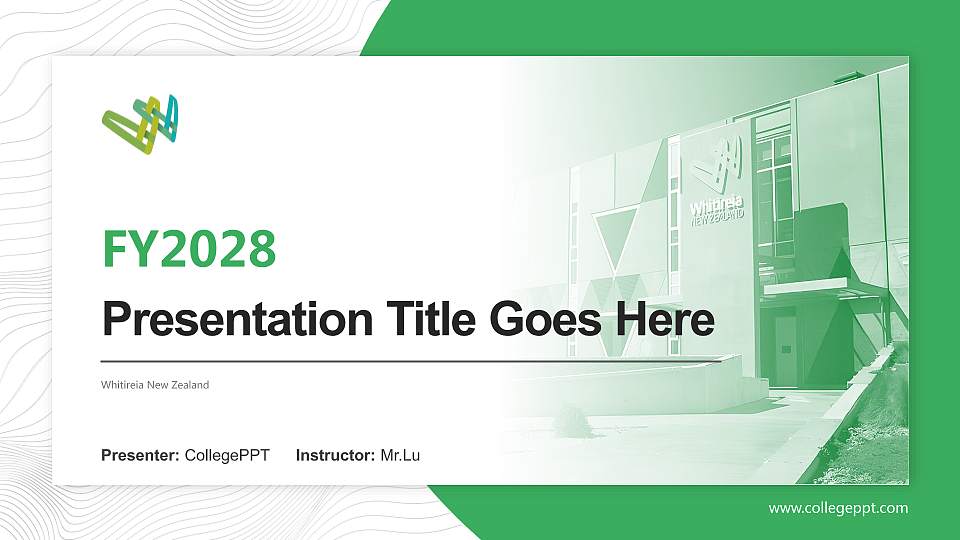 Whitireia New Zealand Academic Presentation/Research Findings Report PPT Template16:9 ratio PPT effect preview image