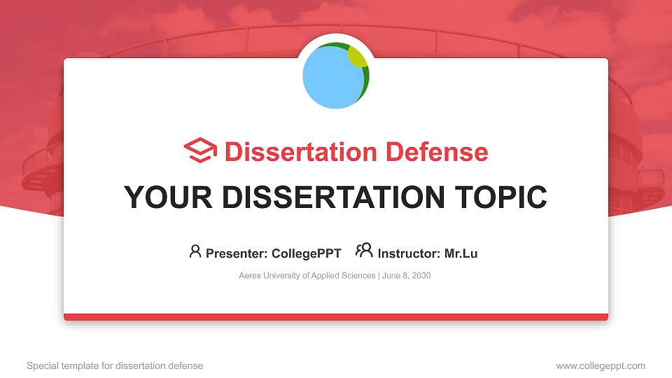 Aeres University of Applied Sciences Graduation Thesis Defense PPT Template16:9 ratio PPT effect preview image