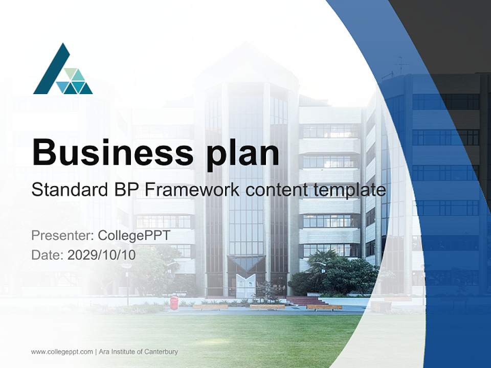 Ara Institute of Canterbury Competition/Entrepreneurship Contest PPT Template4:3 ratio PPT effect preview image9