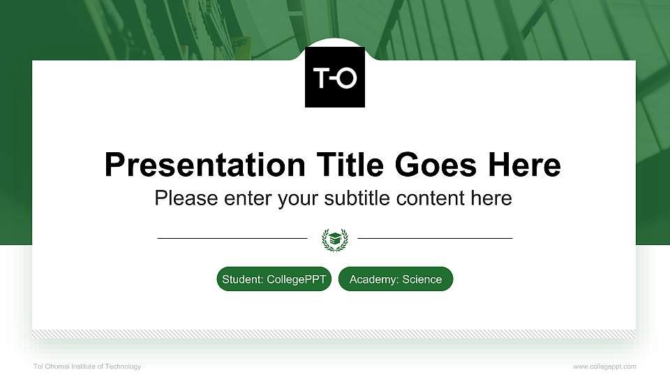 Toi Ohomai Institute of Technology National Scholarship Defense PPT Template16:9 ratio PPT effect preview image