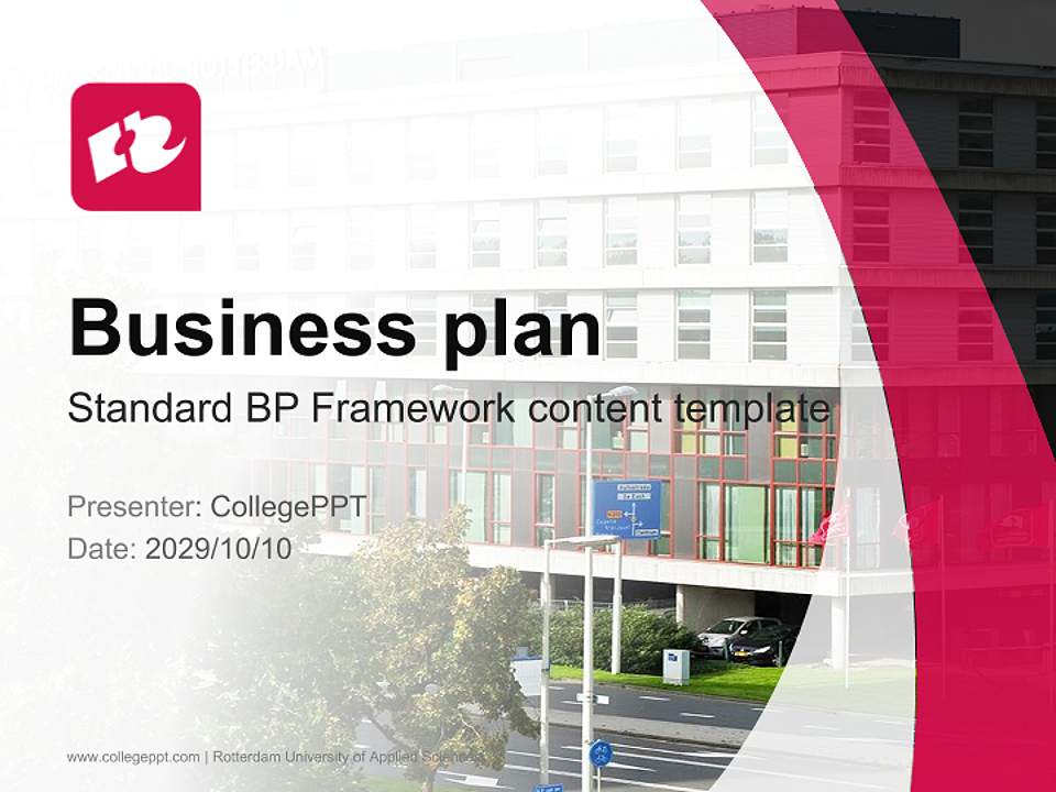 Rotterdam University of Applied Sciences Competition/Entrepreneurship Contest PPT Template4:3 ratio PPT effect preview image9