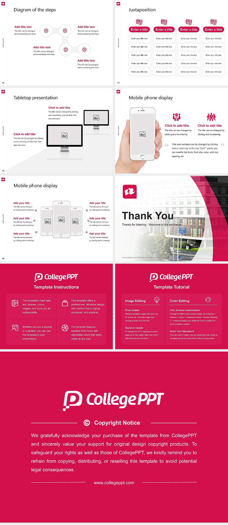 Rotterdam University of Applied Sciences Competition/Entrepreneurship Contest PPT Template4:3 ratio PPT effect preview image9