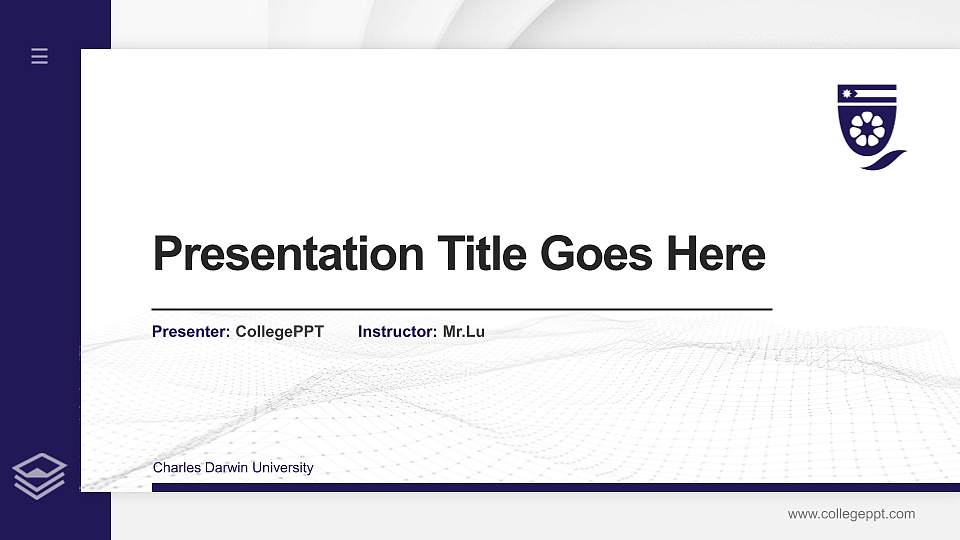 Charles Darwin University Thesis Proposal/Graduation Defense PPT Template16:9 ratio PPT effect preview image1
