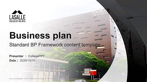 LASALLE College of the Arts Competition/Entrepreneurship Contest PPT Template