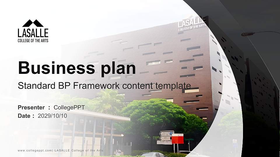 LASALLE College of the Arts Competition/Entrepreneurship Contest PPT Template16:9 ratio PPT effect preview image