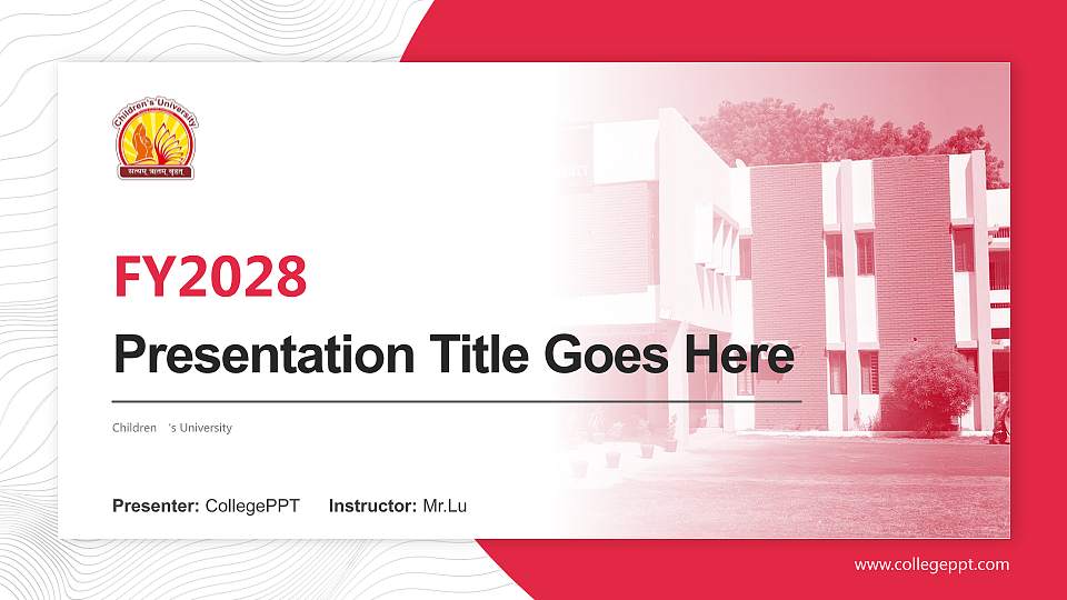 Children ‘s University Academic Presentation/Research Findings Report PPT Template16:9 ratio PPT effect preview image