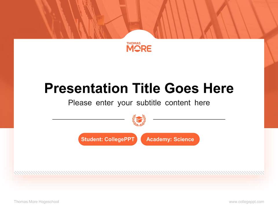 Thomas More Hogeschool National Scholarship Defense PPT Template4:3 ratio PPT effect preview image4