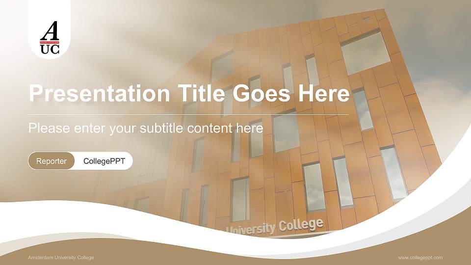 Amsterdam University College Lecture Sharing and Networking Event PPT Template16:9 ratio PPT effect preview image