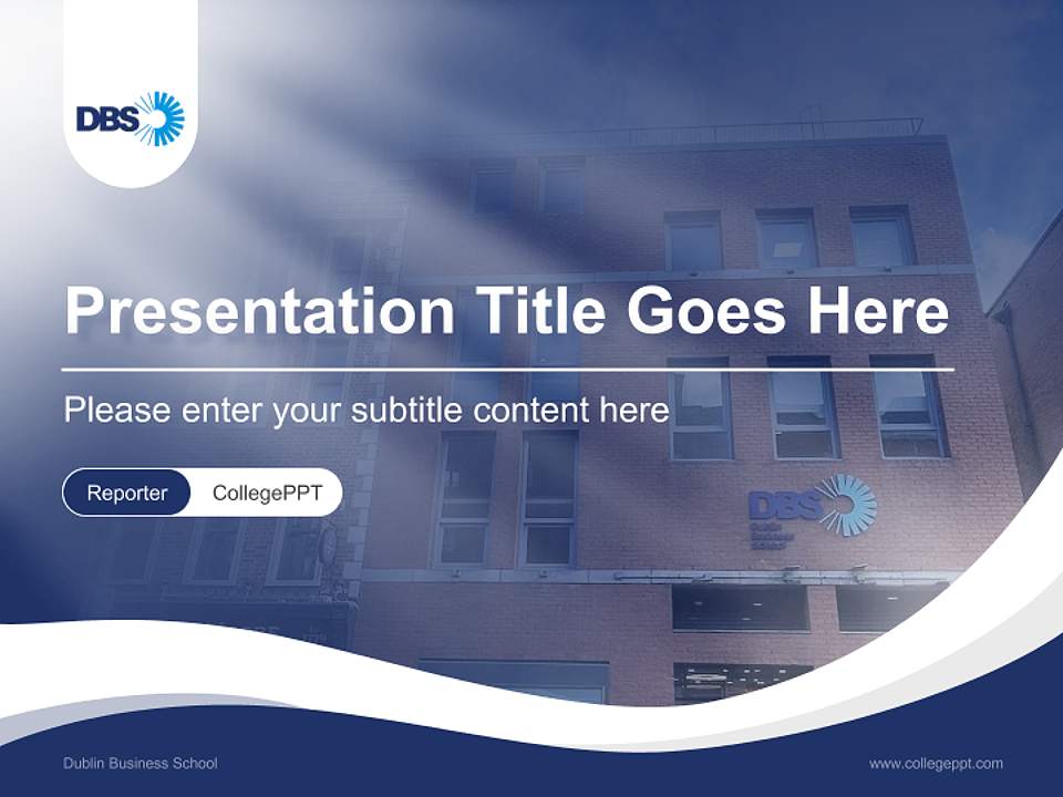 Dublin Business School Lecture Sharing and Networking Event PPT Template4:3 ratio PPT effect preview image4