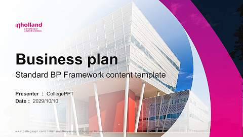 Inholland University of Applied Sciences Competition/Entrepreneurship Contest PPT Template