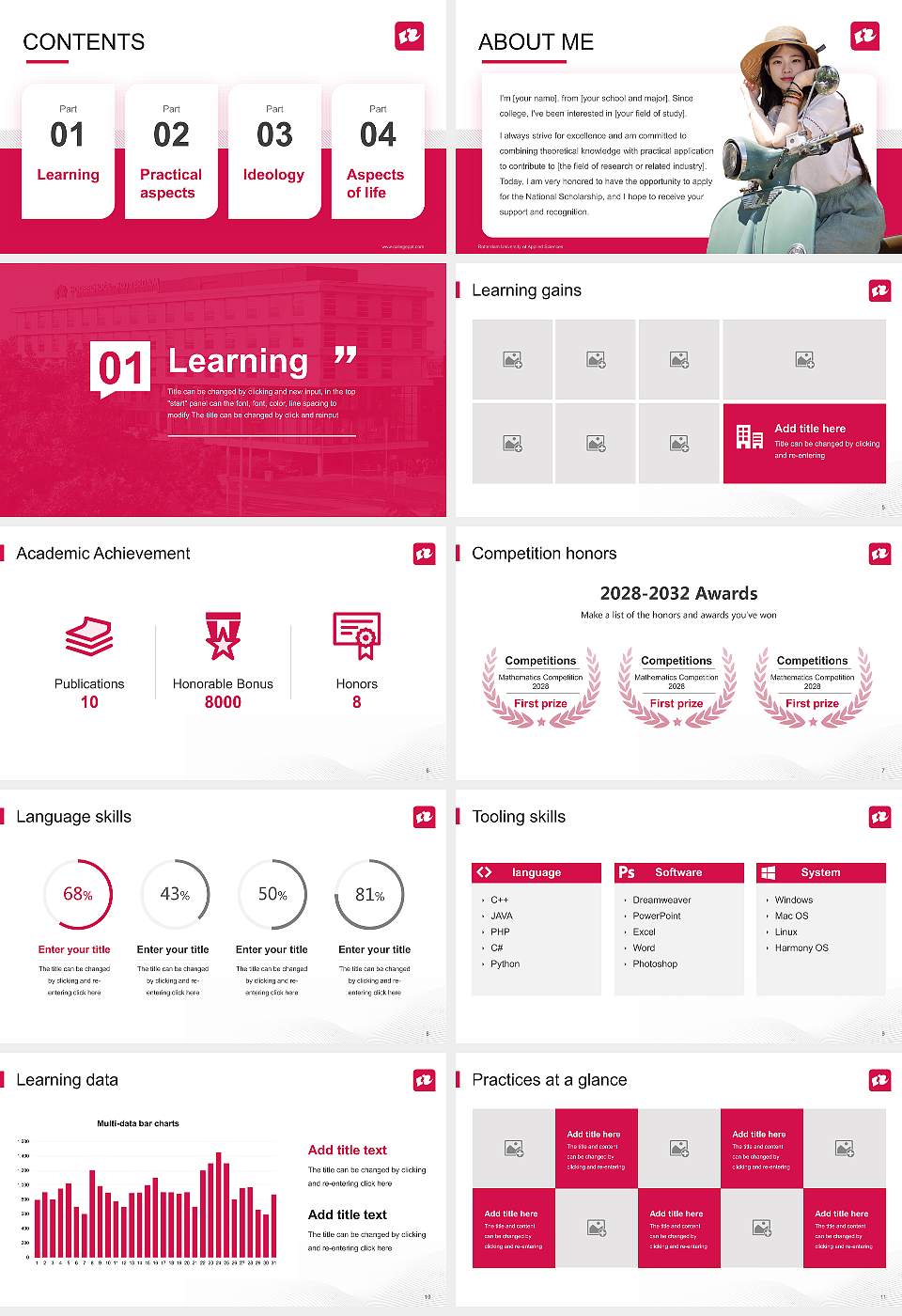 Rotterdam University of Applied Sciences National Scholarship Defense PPT Template16:9 ratio PPT effect preview image2