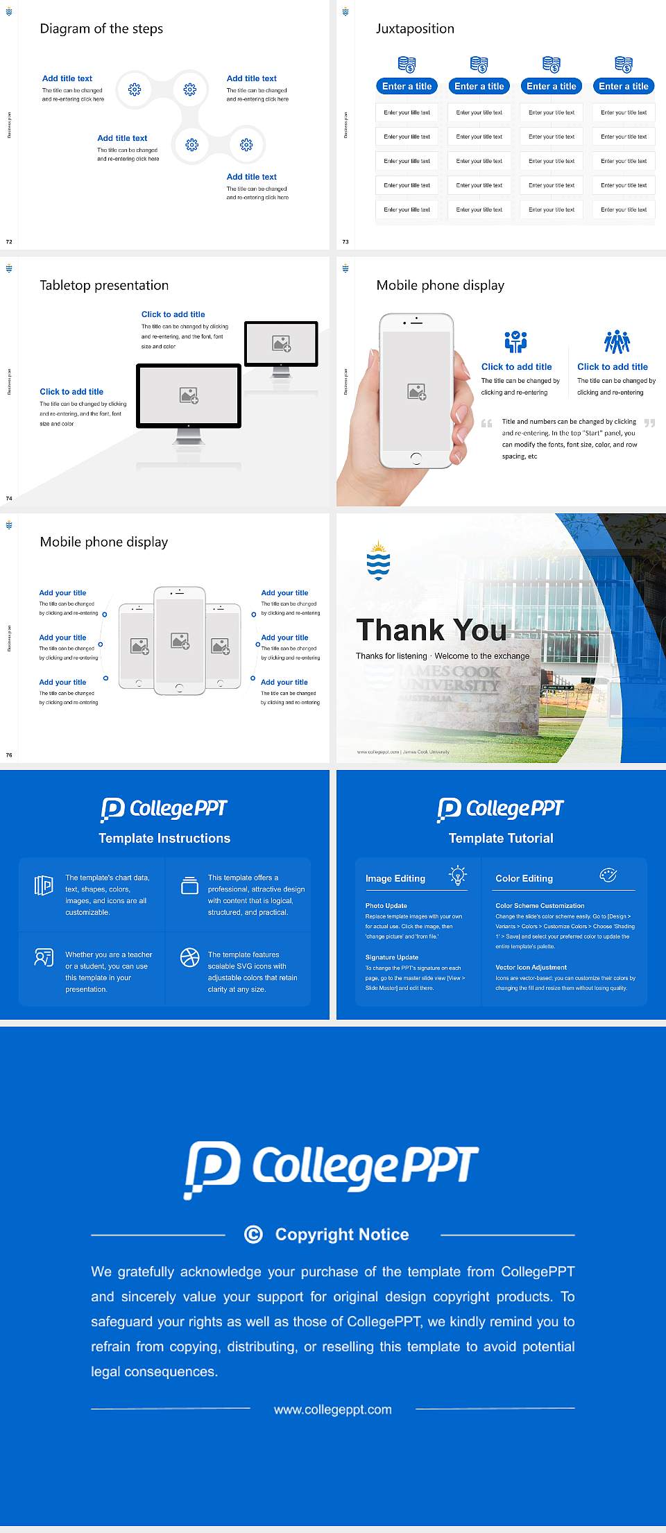 James Cook University Competition/Entrepreneurship Contest PPT Template4:3 ratio PPT effect preview image9