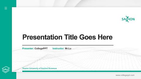 Saxion University of Applied Sciences Thesis Proposal/Graduation Defense PPT Template