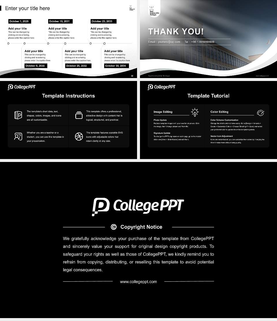 Royal Academy of Art, The Hague Lecture Sharing and Networking Event PPT Template16:9 ratio PPT effect preview image4