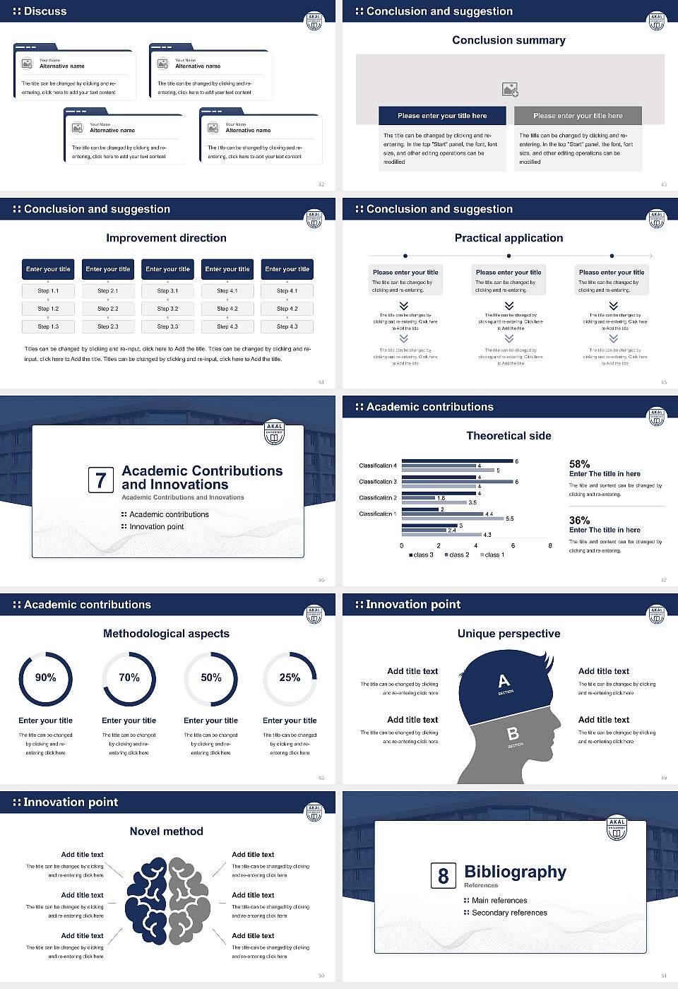 Akal University Graduation Thesis Defense PPT Template16:9 ratio PPT effect preview image6